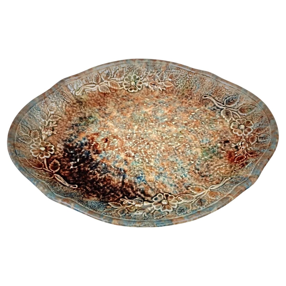 Vintage 20th Century Floral Hand Painted Decorated Serving Platter (1 of 7)