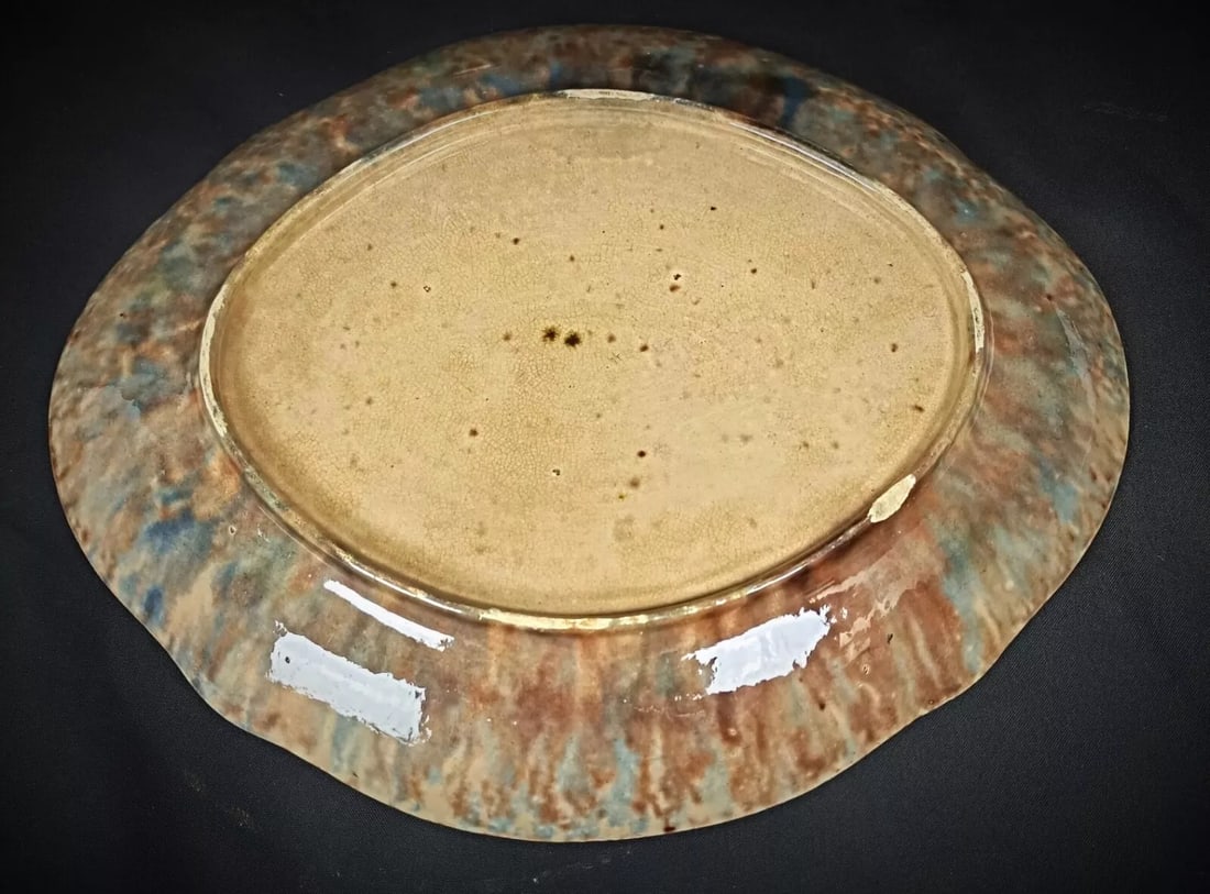 Vintage 20th Century Floral Hand Painted Decorated Serving Platter - 5