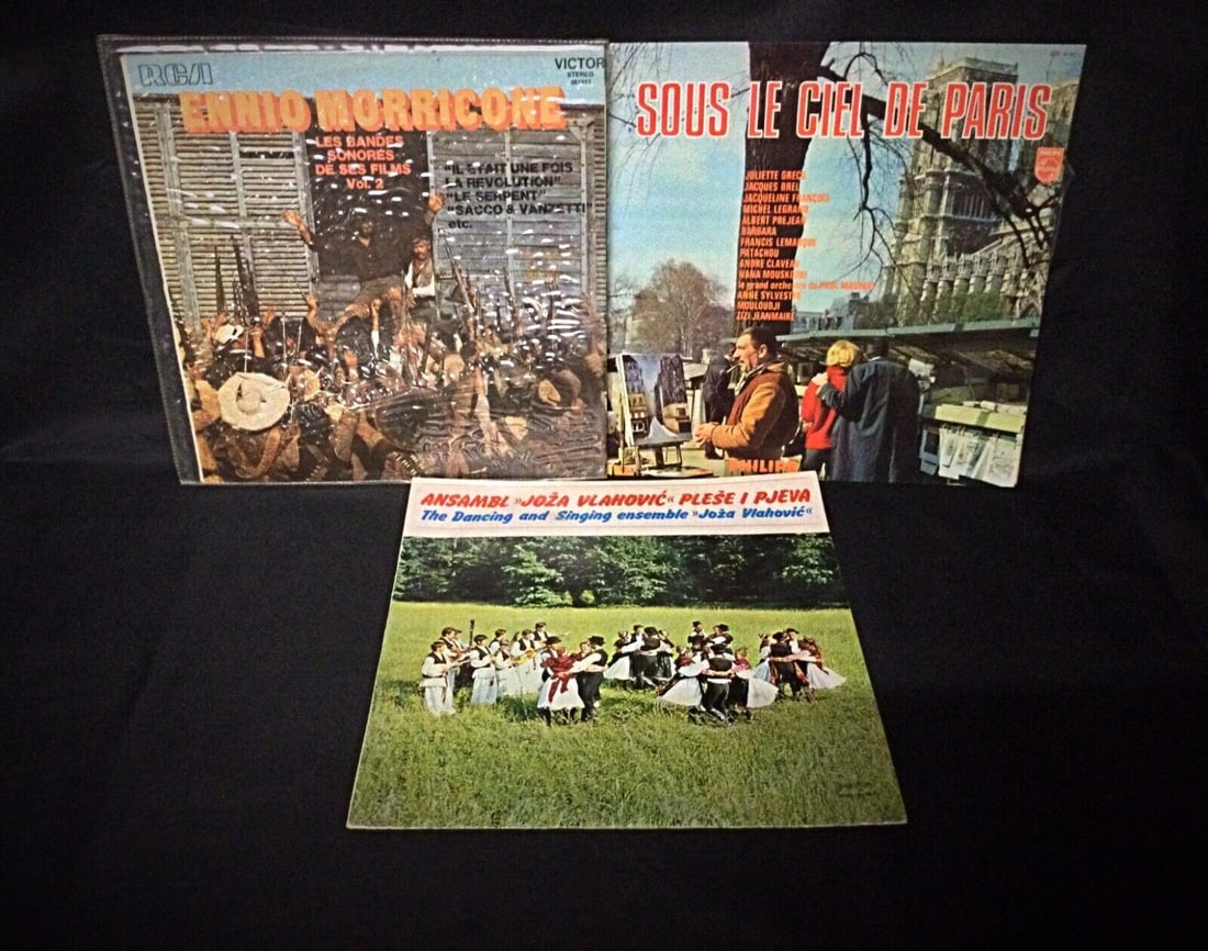 Lot of 3 Vinyl Records - Emmio Marricane, Juliette Gréco, Joza Vlahovic - 2