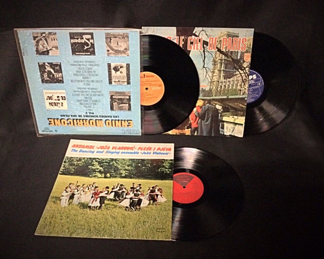 Lot of 3 Vinyl Records - Emmio Marricane, Juliette Gréco, Joza Vlahovic - 3