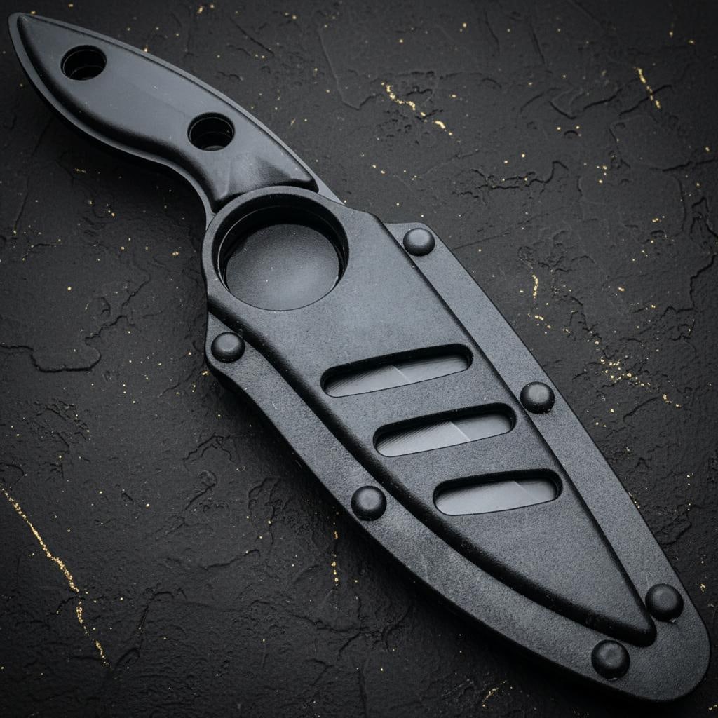 Full Tang Fixed Blade Dagger 7" Black Tactical Survival Knife with Belt Sheath - 4