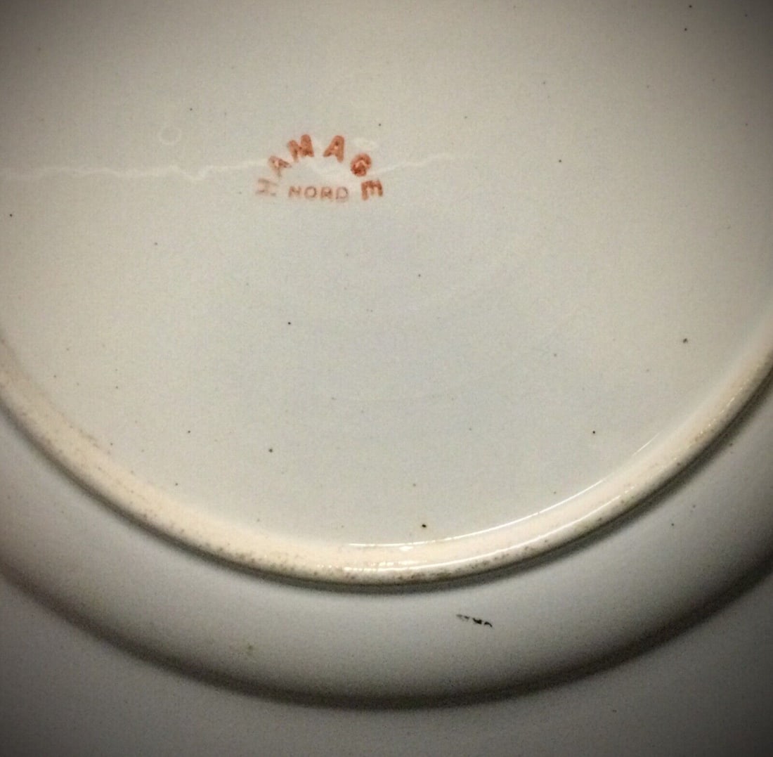 Antique "Hamage Nord" Faience Plate - 20th Century - 5