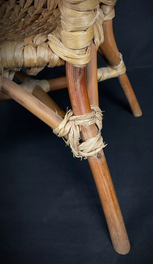 Vintage Art Deco Child's Wicker Armchair – Handwoven Wicker, French - 7