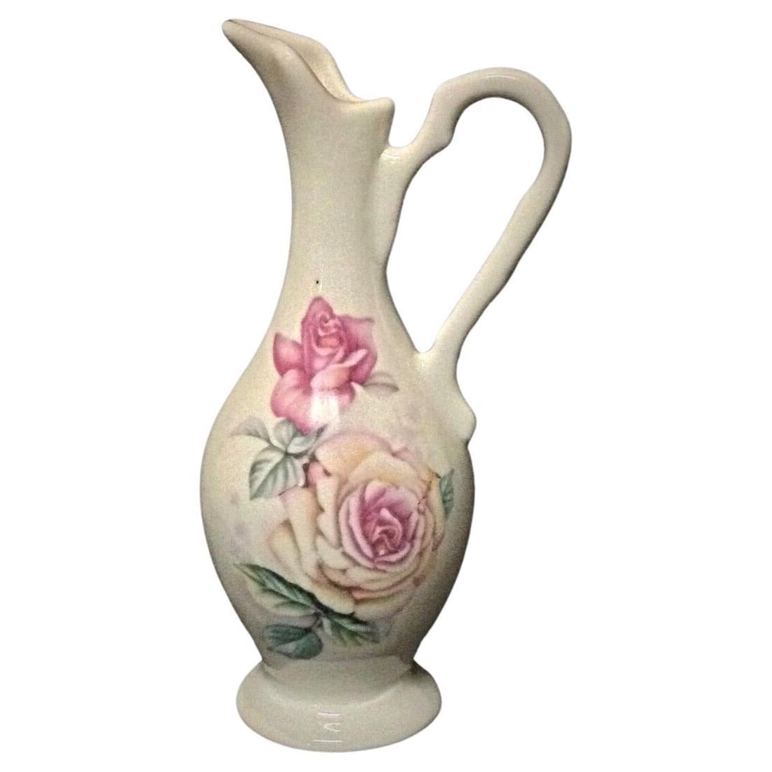 Vintage Miniature Vase "Tentsin Porcelain Hp" with Floral Decor (1 of 7)