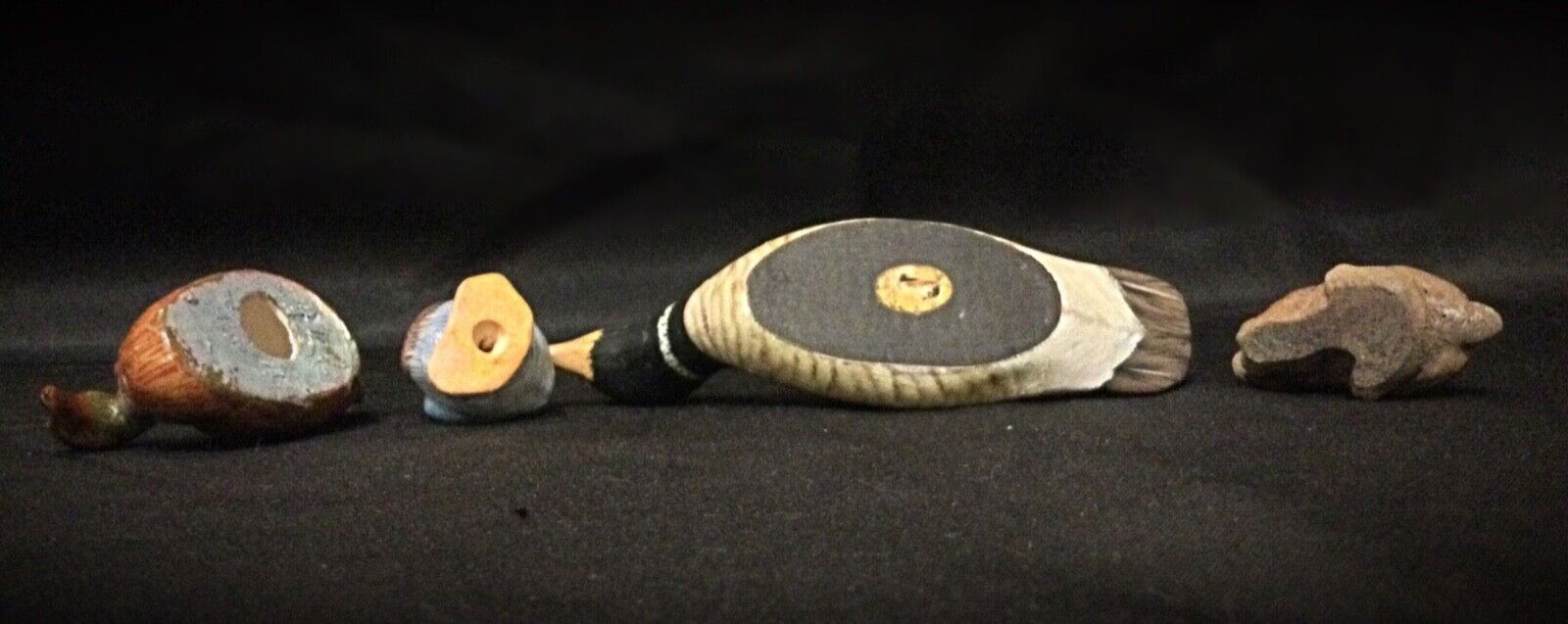 Set of 4 Small Animal Figurines - Duck and Rabbit Statuettes - 2