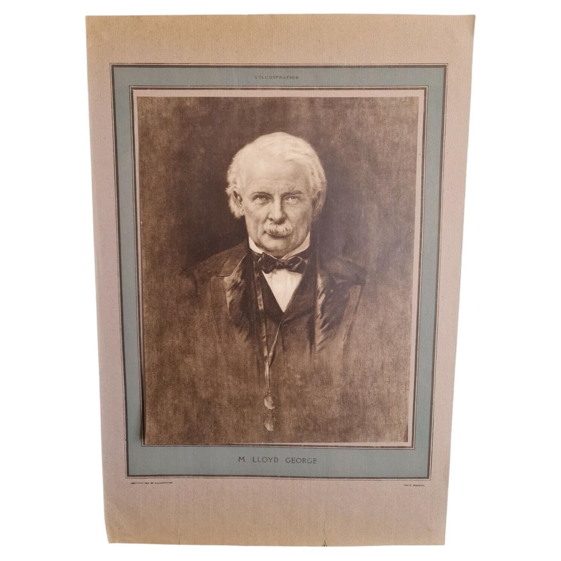 1918 Engraving of David Lloyd George from L'Illustration Magazine (1 of 8)