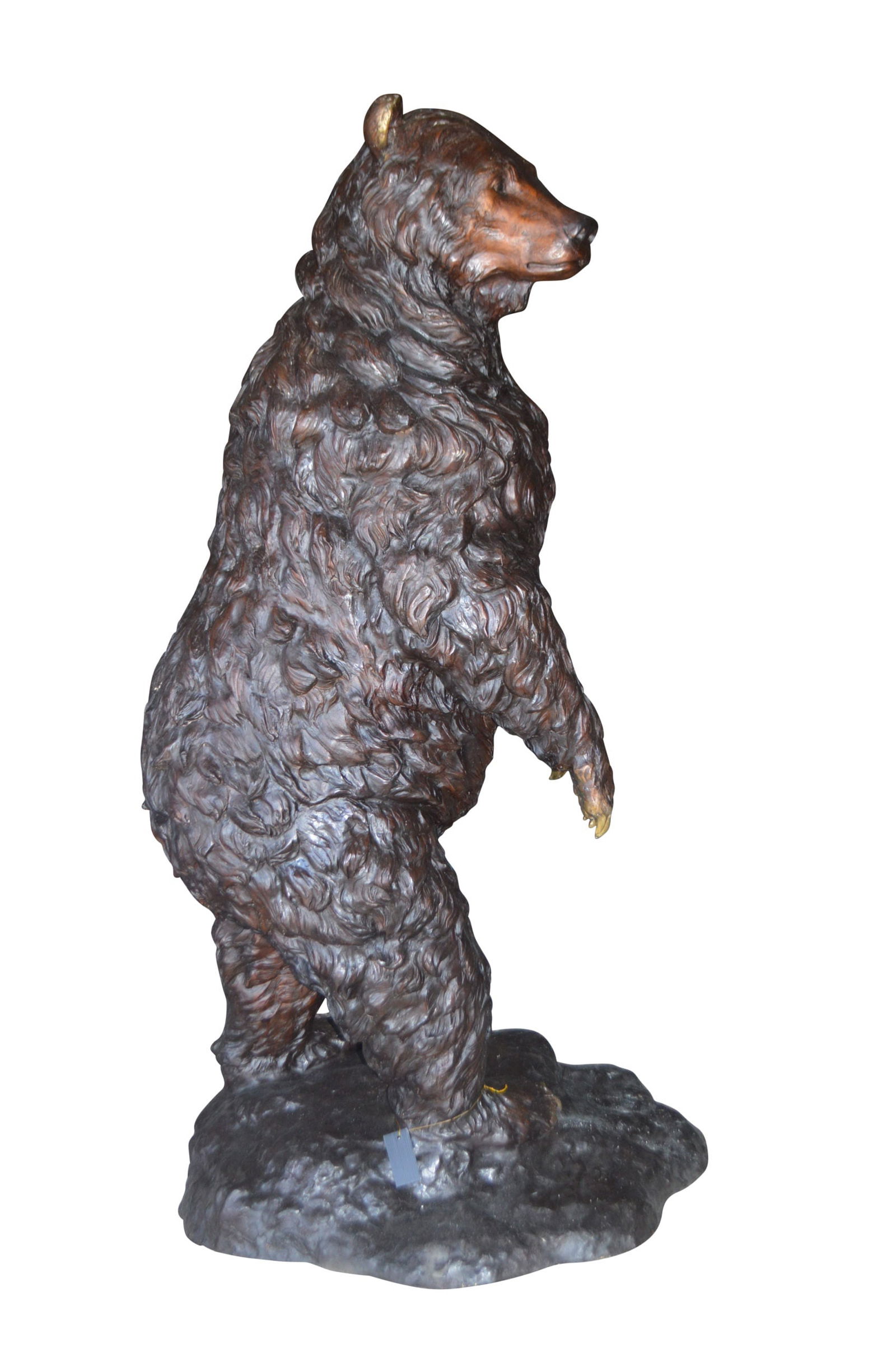 Big Bear standing Bronze Statue - Size: 45"L x 42"W x 78"H. - 2