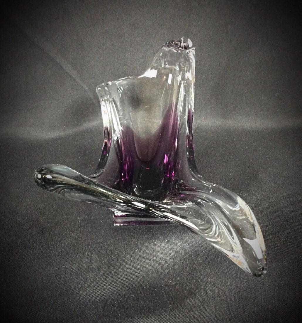 Beautiful Murano-Style Glass Trinket Dish in Violet-Pink - 3