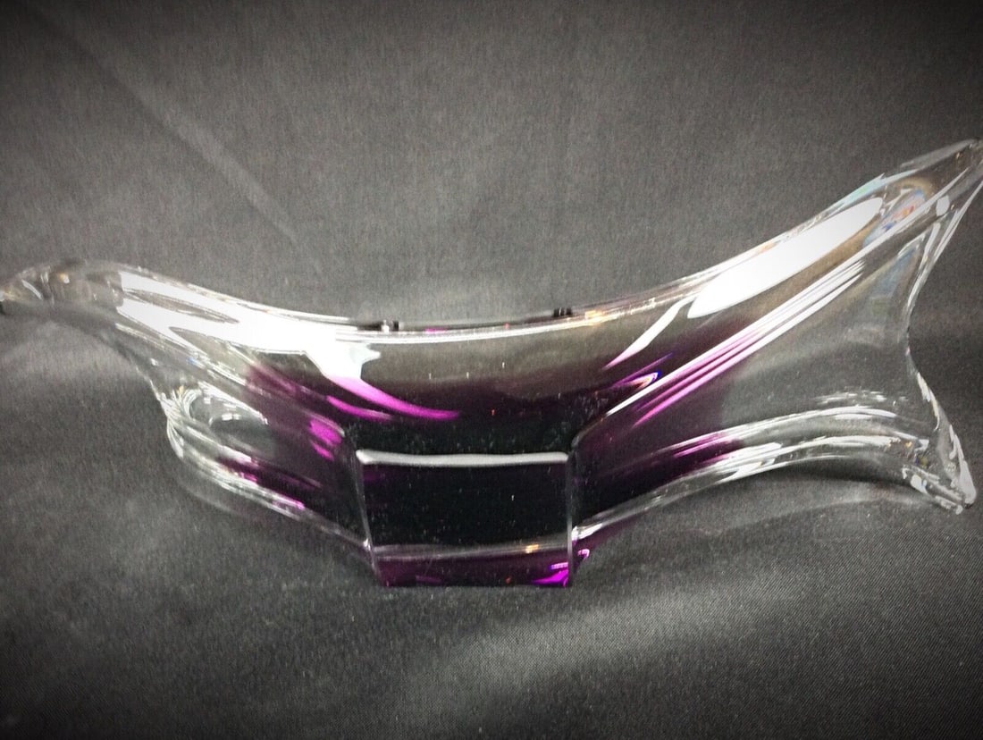 Beautiful Murano-Style Glass Trinket Dish in Violet-Pink - 4