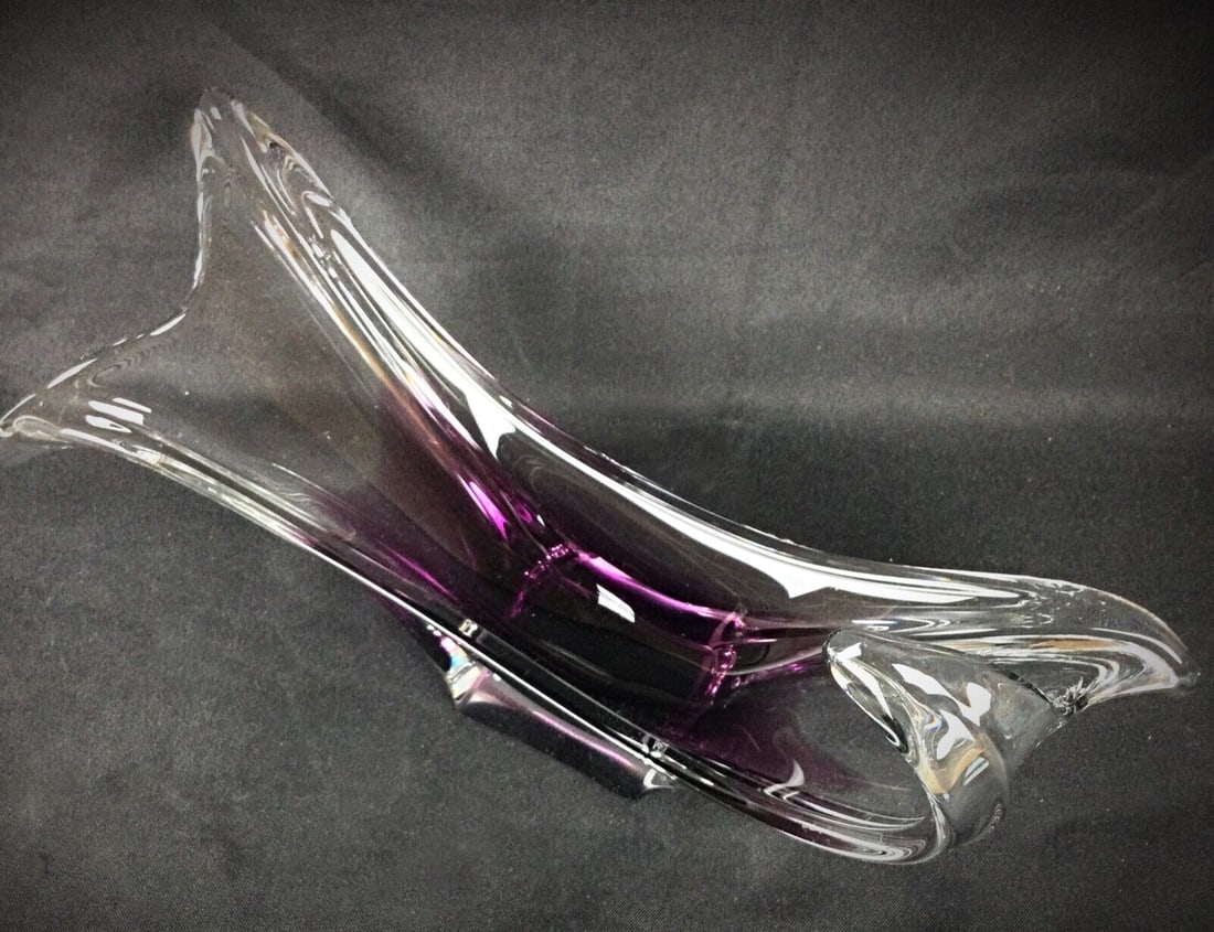 Beautiful Murano-Style Glass Trinket Dish in Violet-Pink - 6