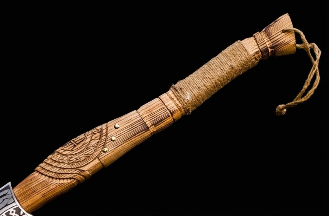 Handmade Viking Bearded Axe Forged Carbon Steel Tomahawk Throwing Hatchet - 5