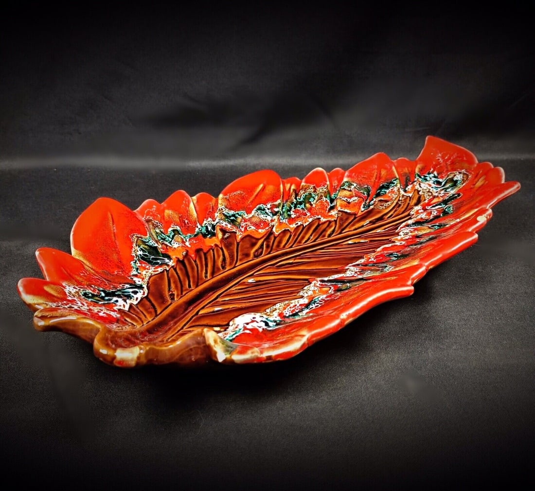 Vintage Vallauris Large Dish – 50 cm Pocket Tray with Signature - 2