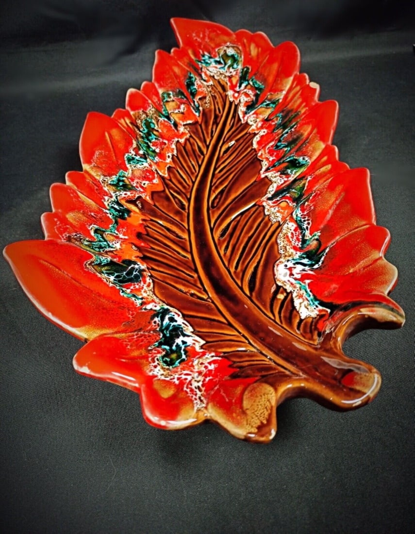 Vintage Vallauris Large Dish – 50 cm Pocket Tray with Signature - 4