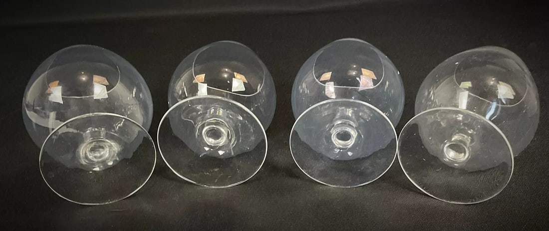 Set of 4 Vintage Crystal Wine Glasses - 4