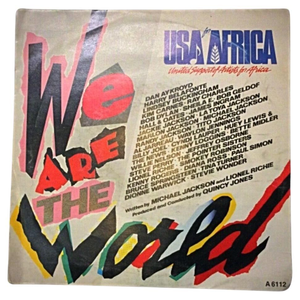Michael Jackson, Tina Turner, Stevie Wonder Vinyl "We Are the World" (1 of 4)