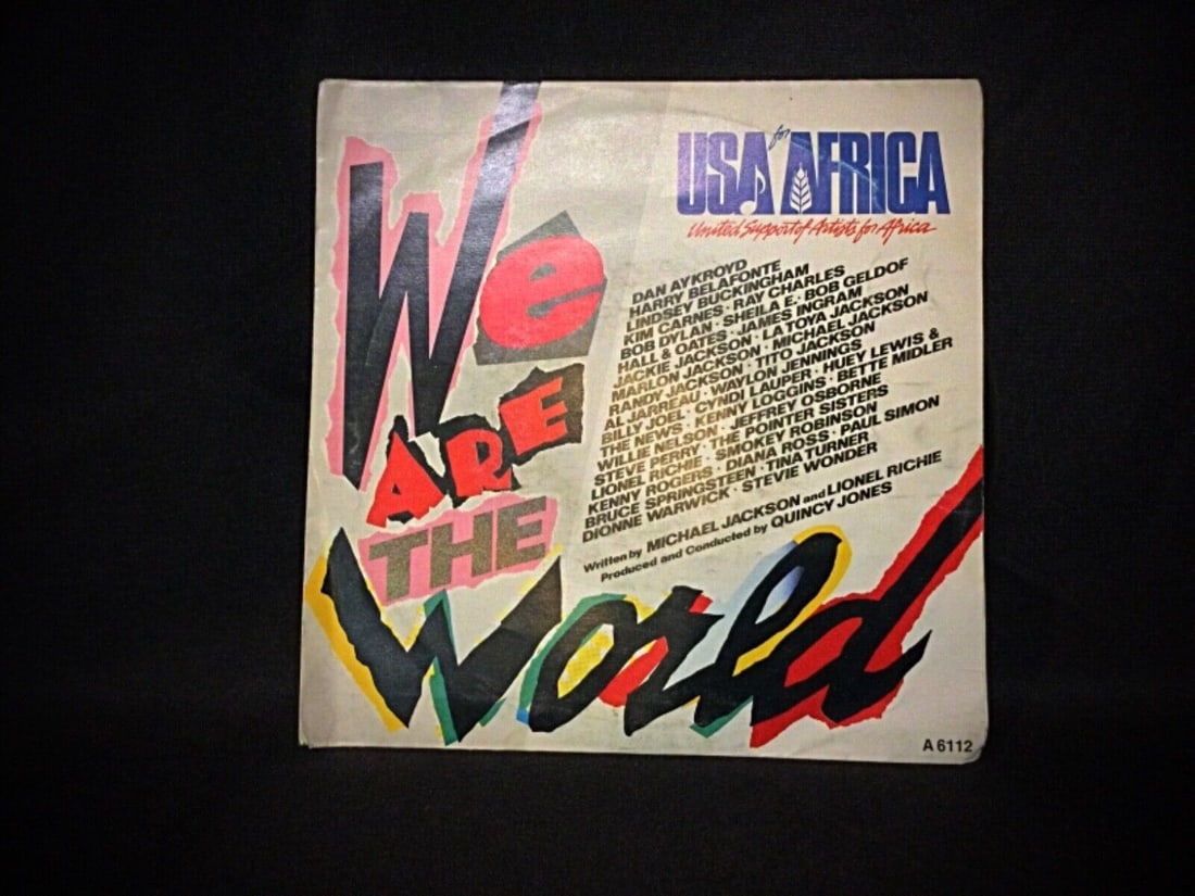 Michael Jackson, Tina Turner, Stevie Wonder Vinyl "We Are the World" - 2