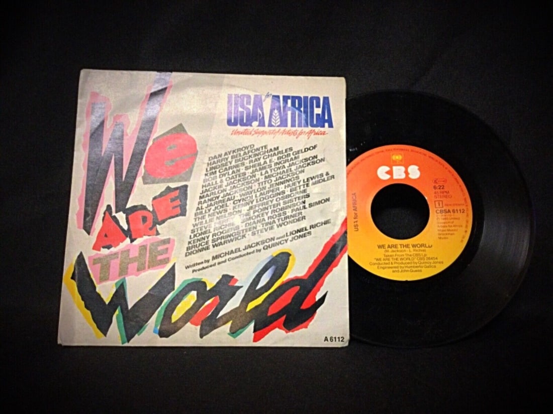 Michael Jackson, Tina Turner, Stevie Wonder Vinyl "We Are the World" - 3