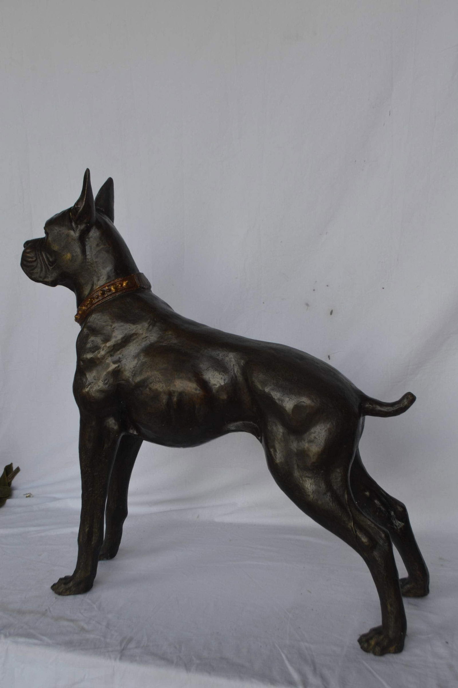 Boxer Dog bronze statue - Size: 35"L x 10"W x 36"H. - 6