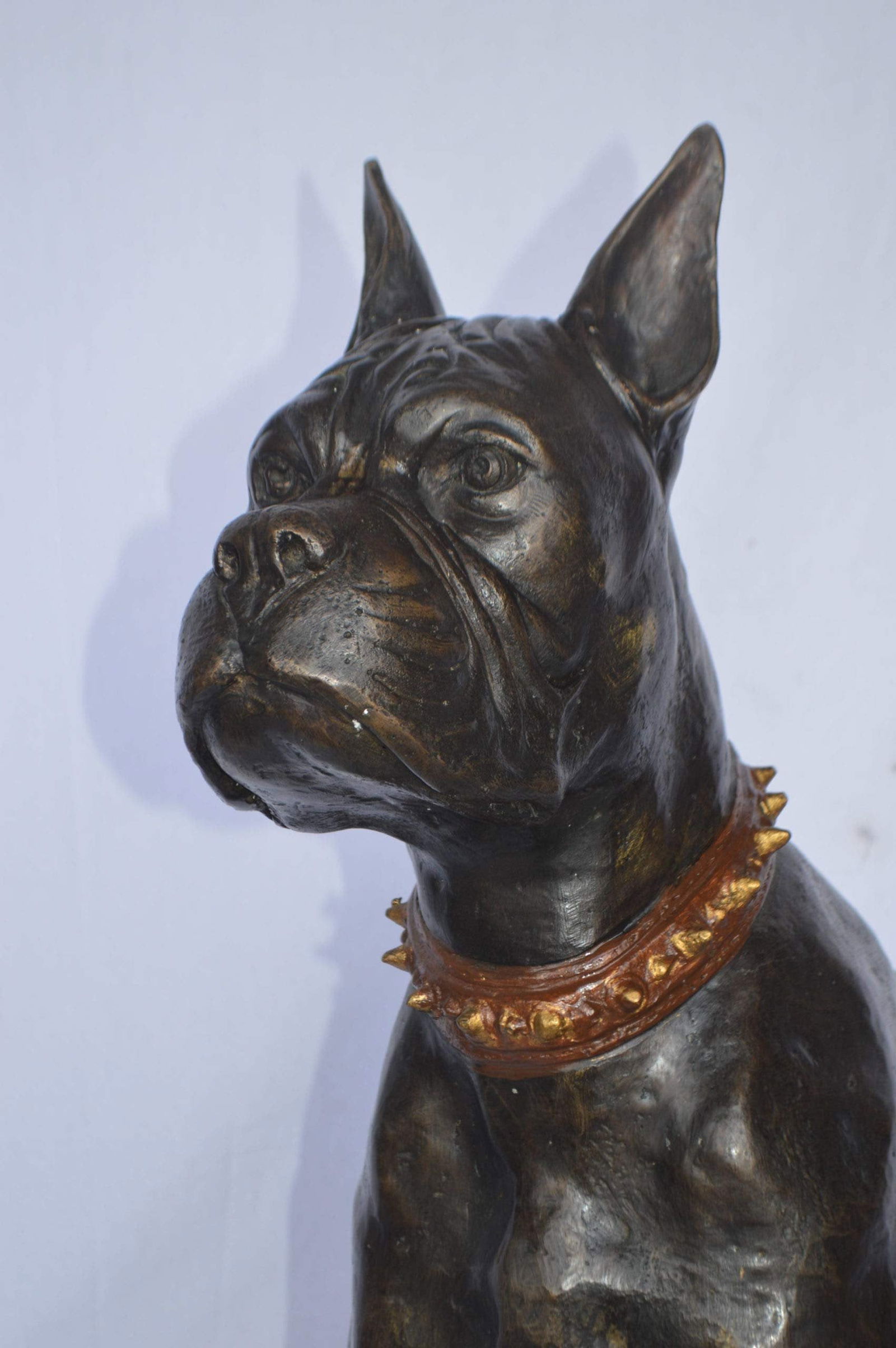 Boxer Dog bronze statue - Size: 35"L x 10"W x 36"H. - 8