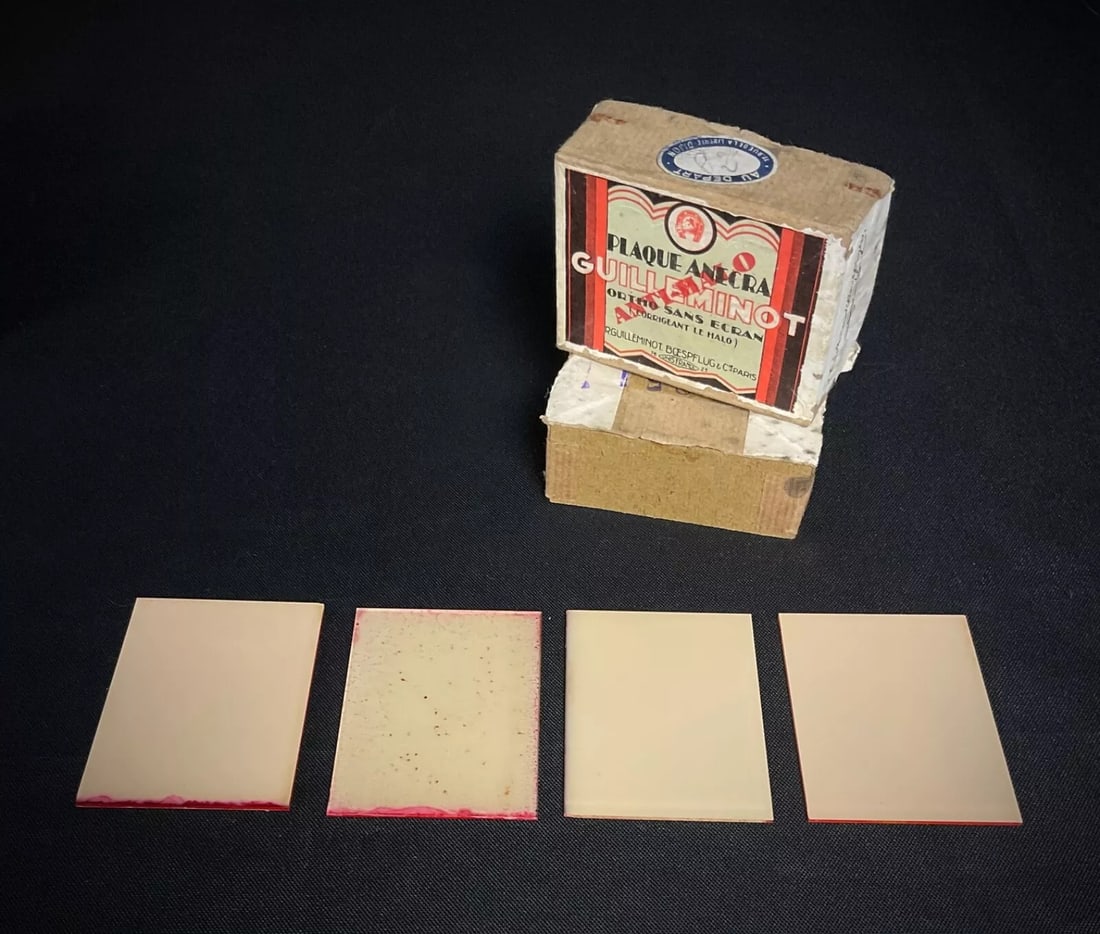 Antique Box of 4 Guilleminot Anecra Photo Plates - 8