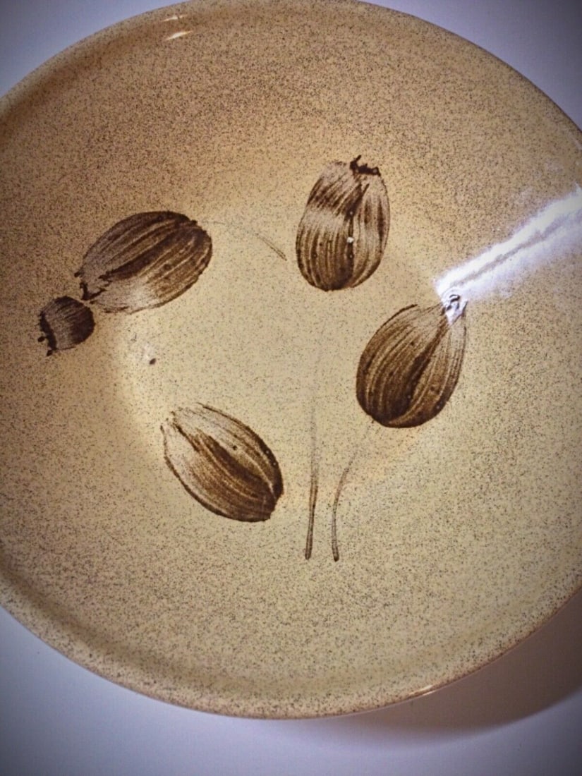 Large Sarreguemines Faience Salad Bowl with Tulip Flower Design - France - 3