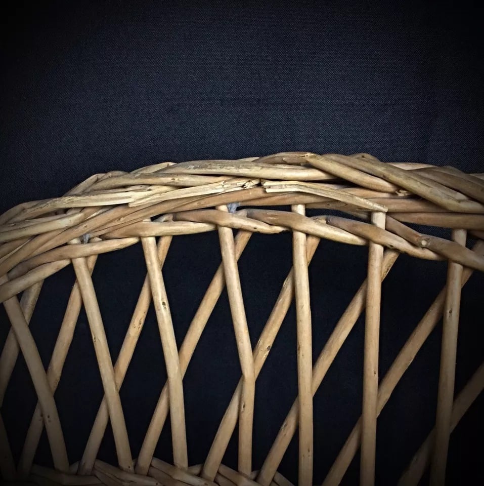 Antique 20th Century Children's Chair in Wood and Wicker - 9