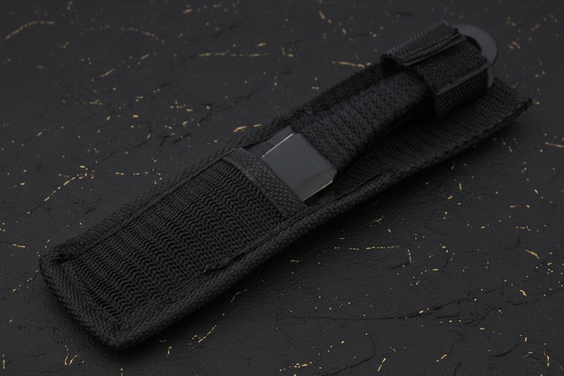 Set of 3 Black Tactical Kunai Throwing Knives 6 Inch 440 Steel Ninja Combat Blades - 3