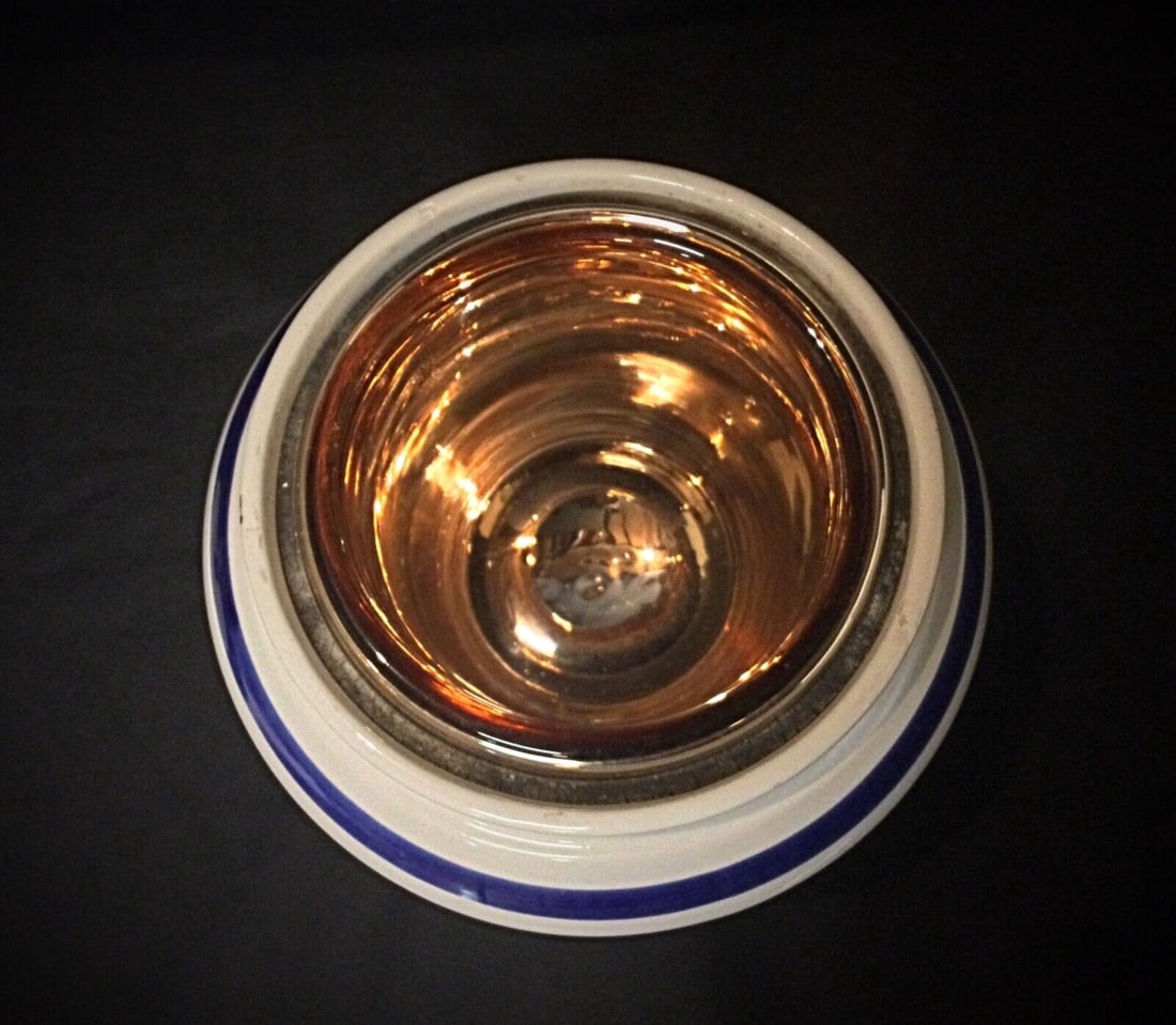 Antique Blue Floral Faience Funeral Urn - Macabo Design, 20th Century - 8