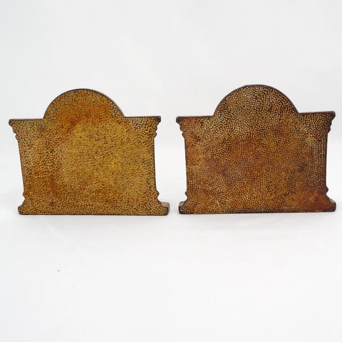 Pair Cast Iron B&H Bookends Greek Spinning - 5