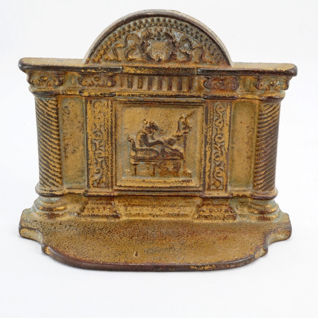 Pair Cast Iron B&H Bookends Greek Spinning - 8