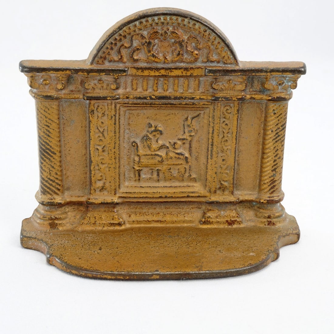 Pair Cast Iron B&H Bookends Greek Spinning - 9