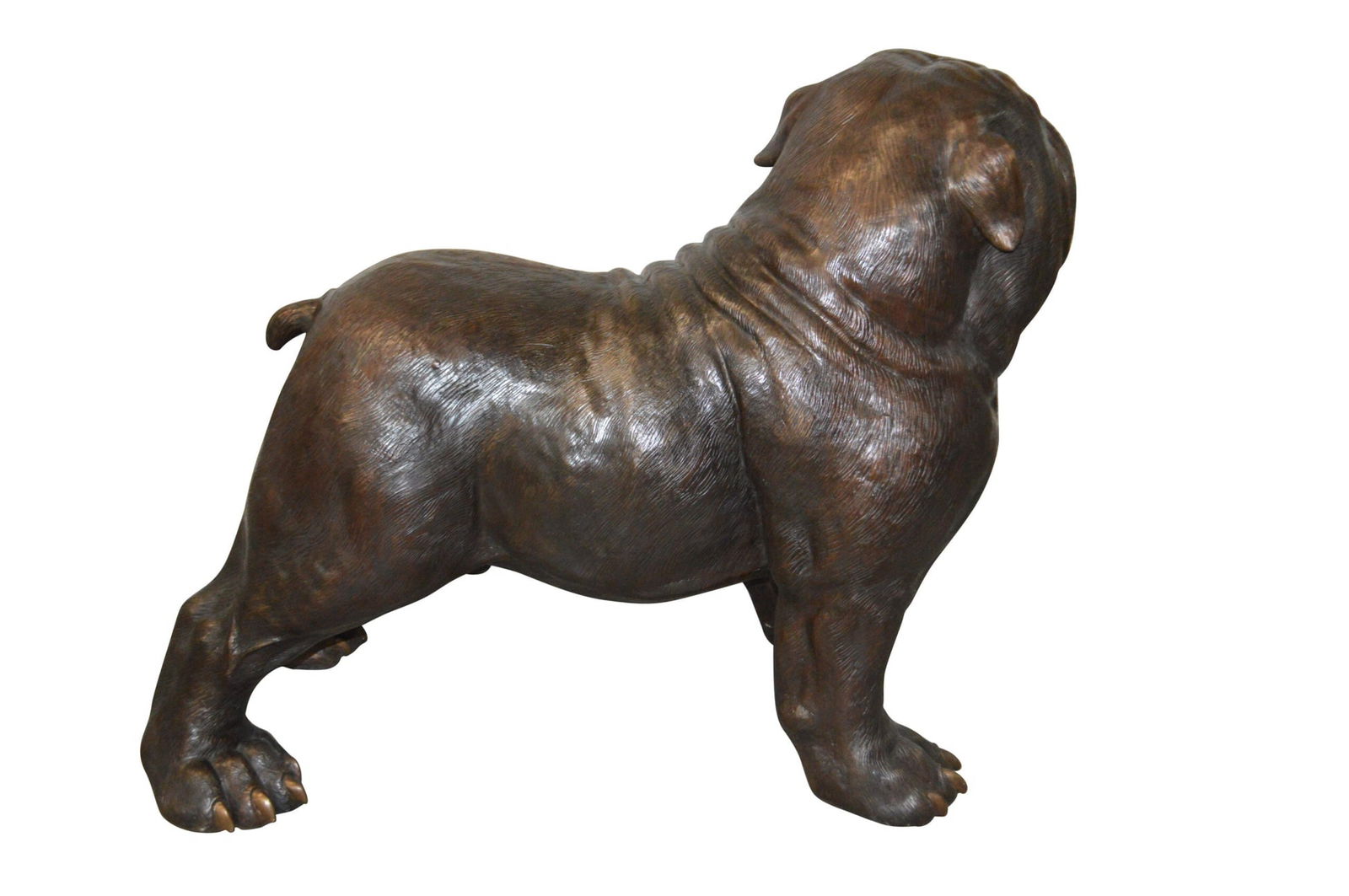 Bulldog Giant Bronze Statue - Size: 62"L x 26"W x 44"H. - 2