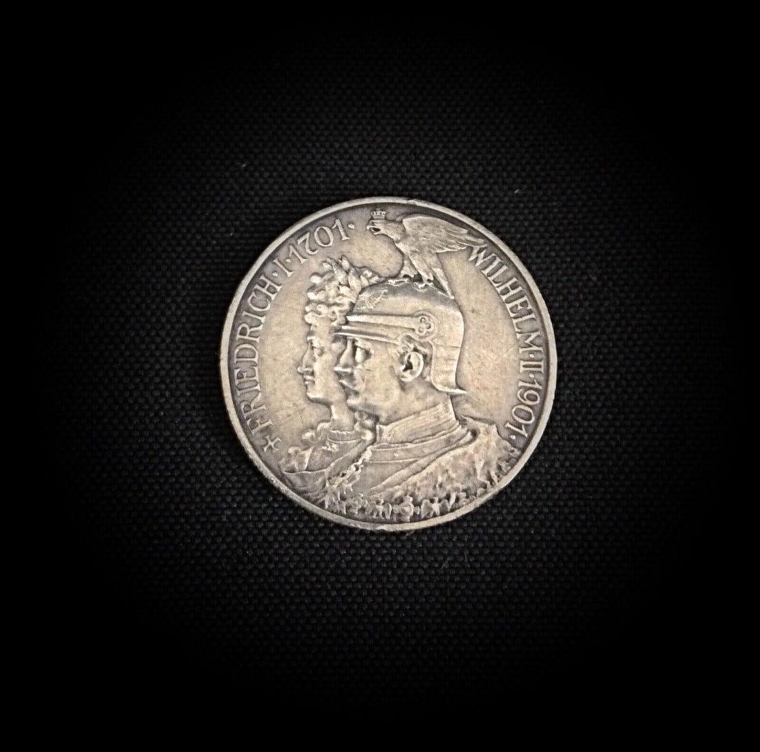 Wilhelm II 1901 Zwei Mark Coin – Historical German Collectible - 2