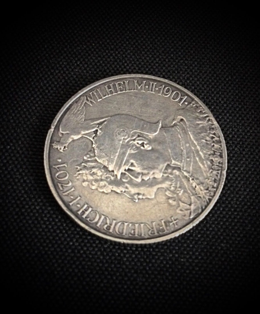 Wilhelm II 1901 Zwei Mark Coin – Historical German Collectible - 5