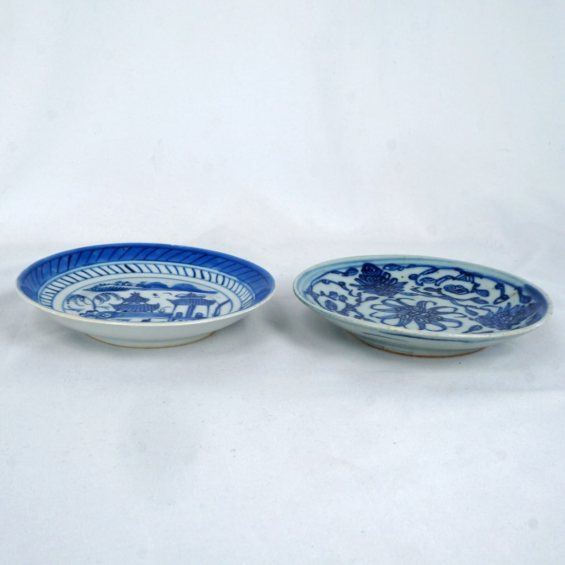 Two Chinese Qing Blue and White Saucers - 11