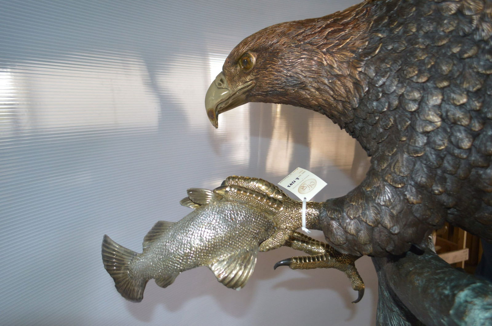 Landing Eagle on a Tree Giant Bronze Statue - Size: 72"L x 36"W x 88"H. - 4