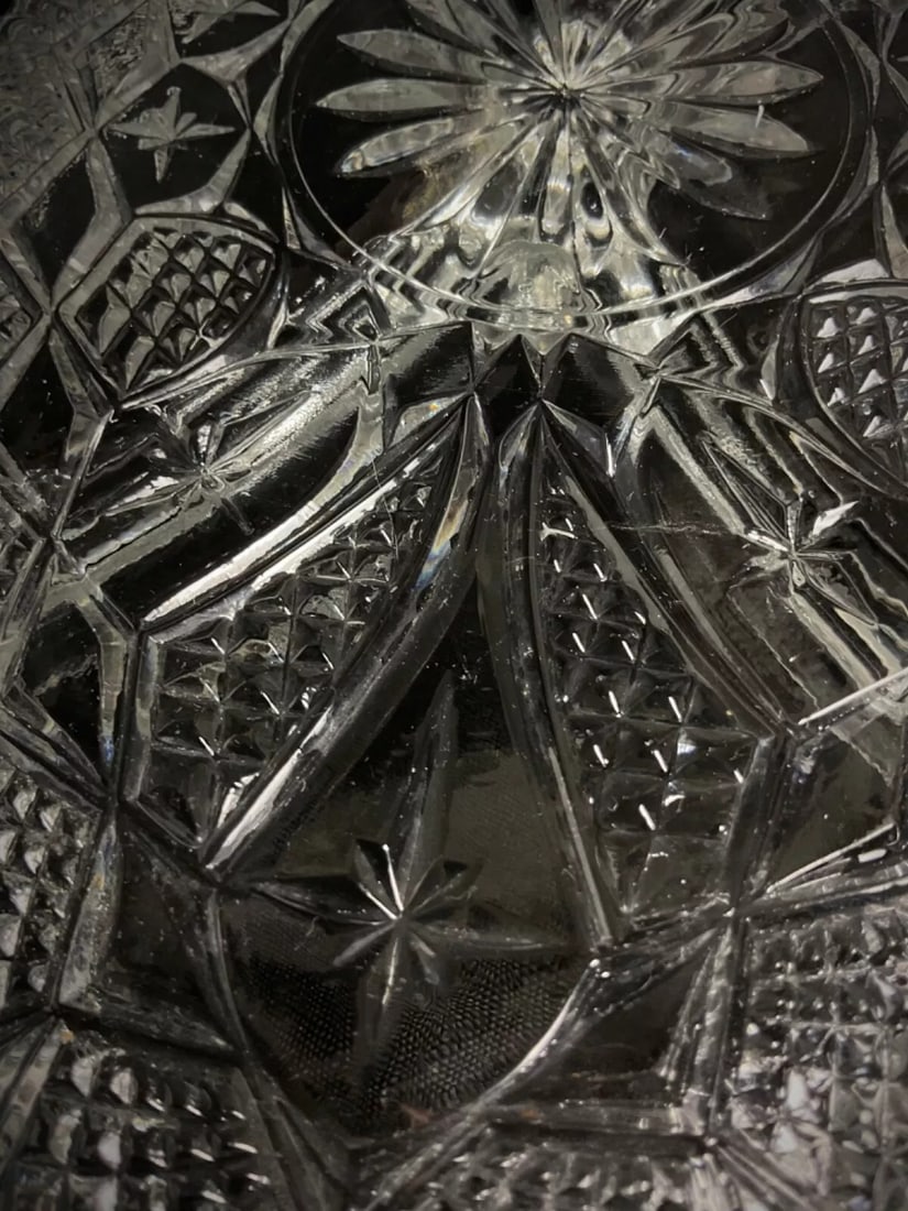 Lovely Engraved Glass Compartment Tray – Ideal for Serving Appetizers - 11