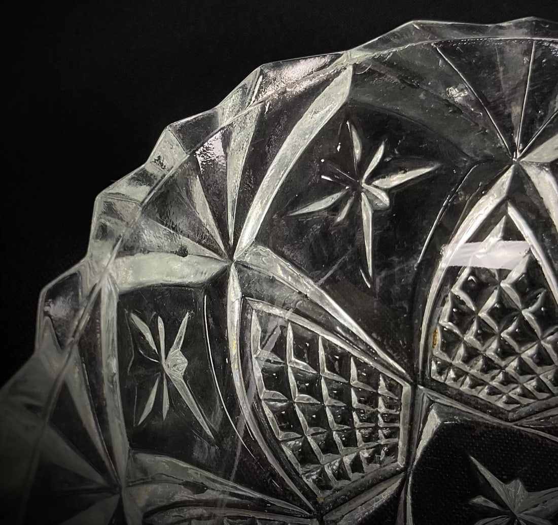 Lovely Engraved Glass Compartment Tray – Ideal for Serving Appetizers - 8