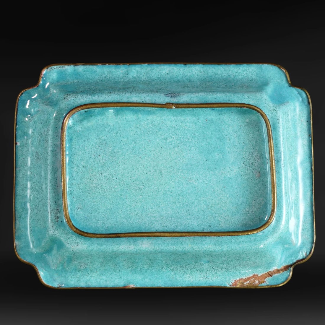 Small 1930s Chinese Enamel Metal Tray - 7