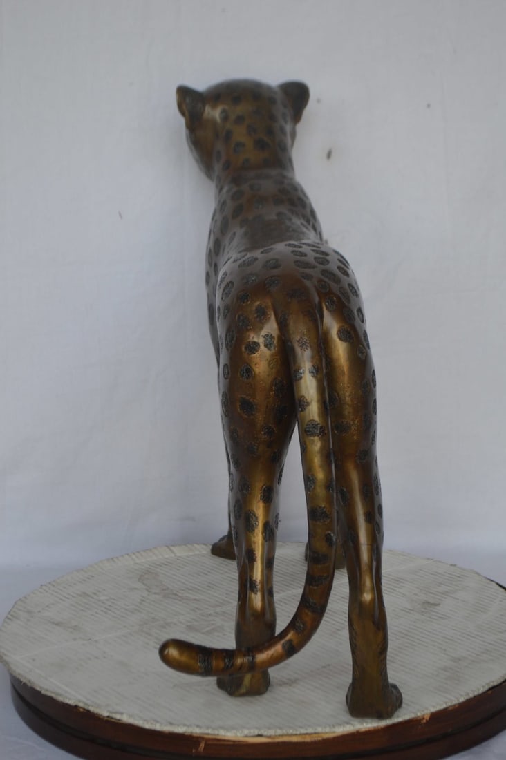 Baby Cheetah, Cub, Bronze Statue - Size: 30"L x 10"W x 25"H. - 11