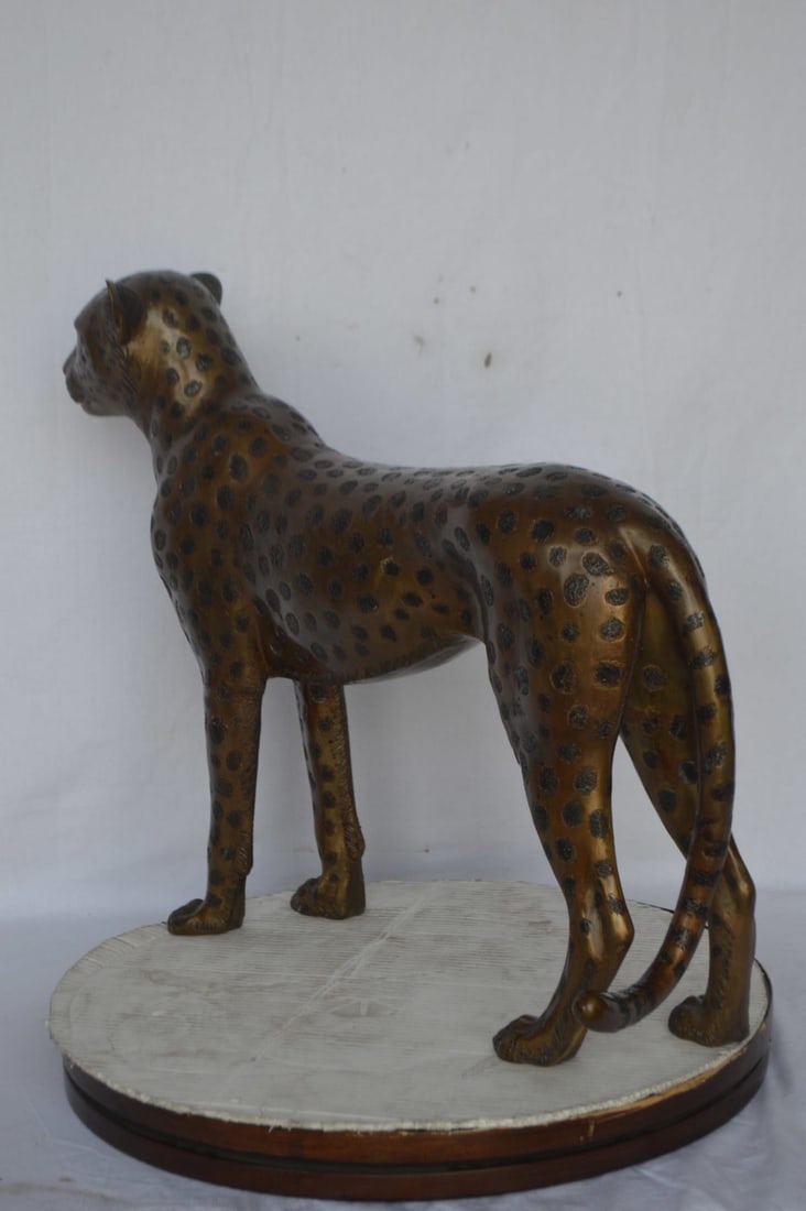 Baby Cheetah, Cub, Bronze Statue - Size: 30"L x 10"W x 25"H. - 12
