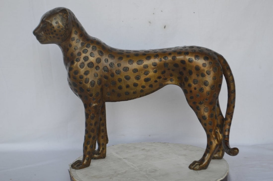 Baby Cheetah, Cub, Bronze Statue - Size: 30"L x 10"W x 25"H. - 13