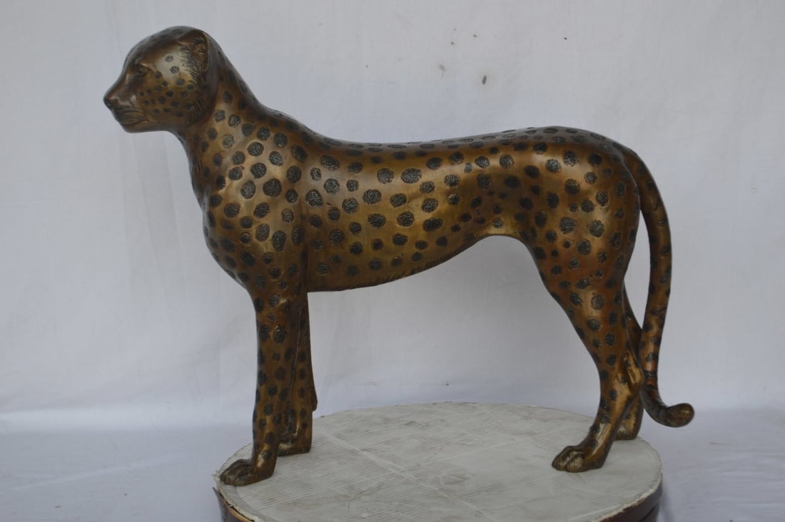 Baby Cheetah, Cub, Bronze Statue - Size: 30"L x 10"W x 25"H. - 3