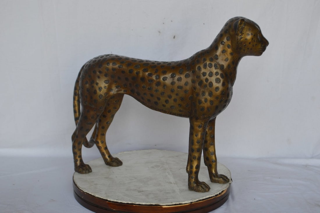 Baby Cheetah, Cub, Bronze Statue - Size: 30"L x 10"W x 25"H. - 9