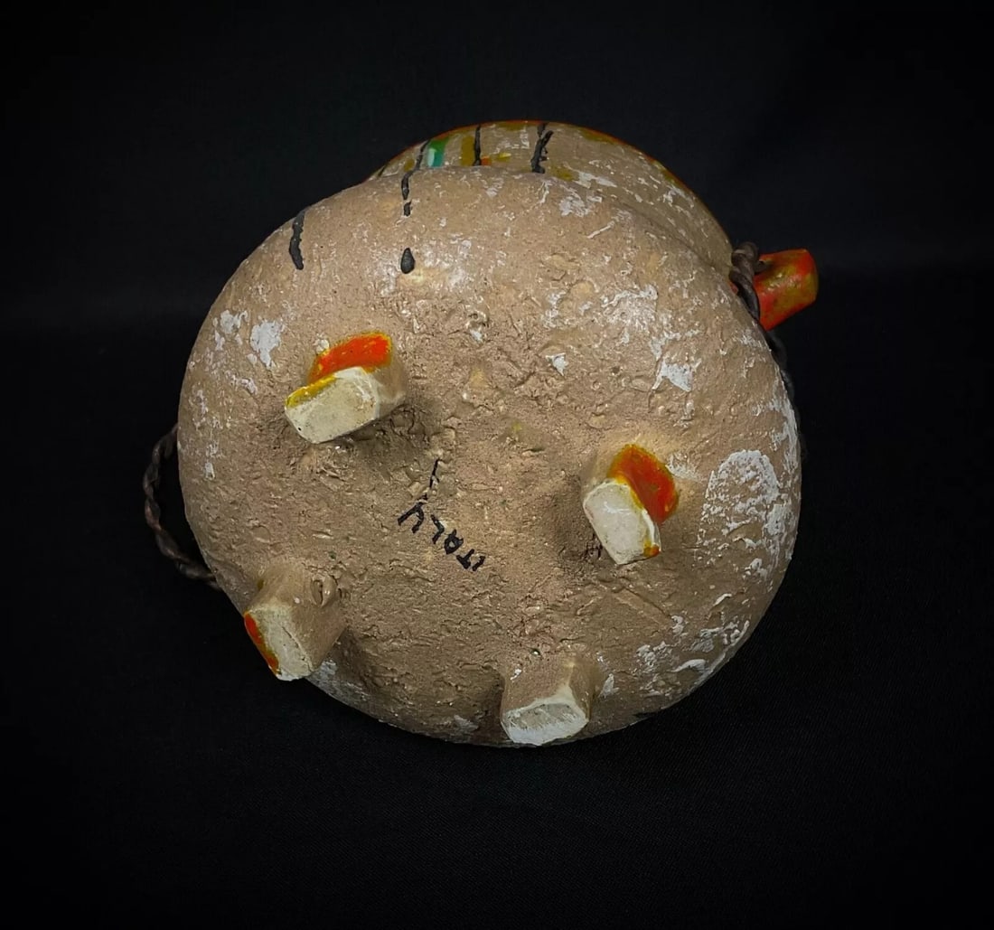 Charming 20th Century Italian Faience Decorative Cauldron - 7