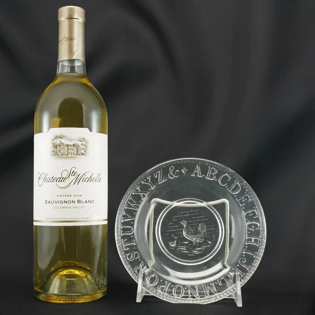 EAPG 19th C Child’s Alphabet Plate Hen/Chicks - 3