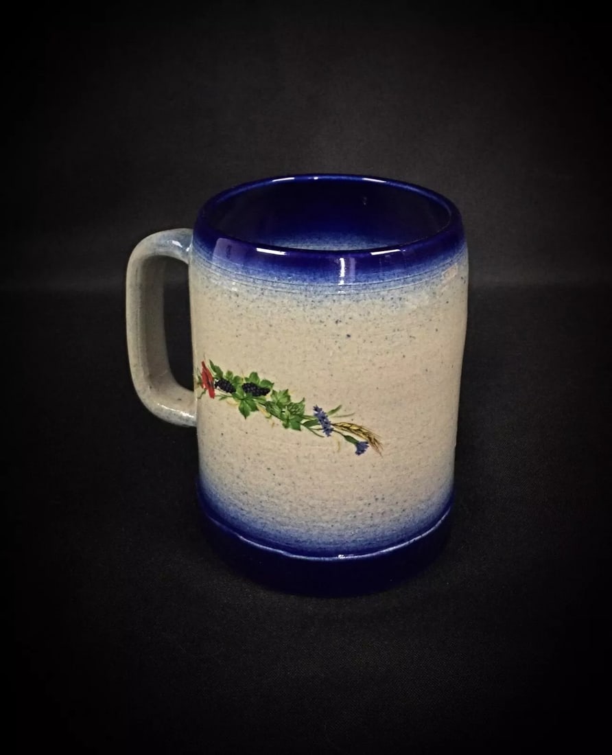 Charming Alsace Stoneware Mug – Signed by Anne Ehret - 3