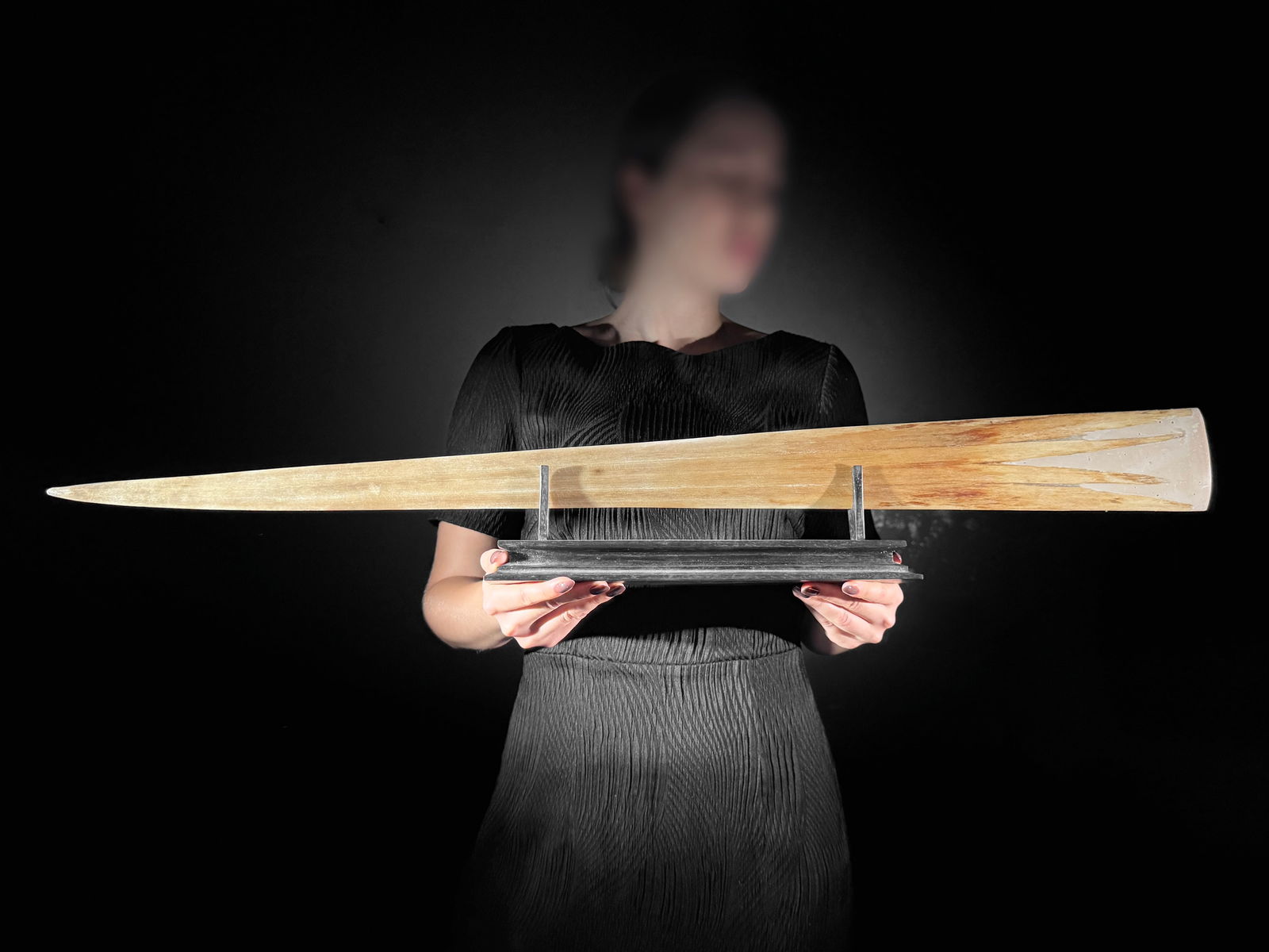 Beautiful engraved Swordfish rostrum - Marine motif - 2