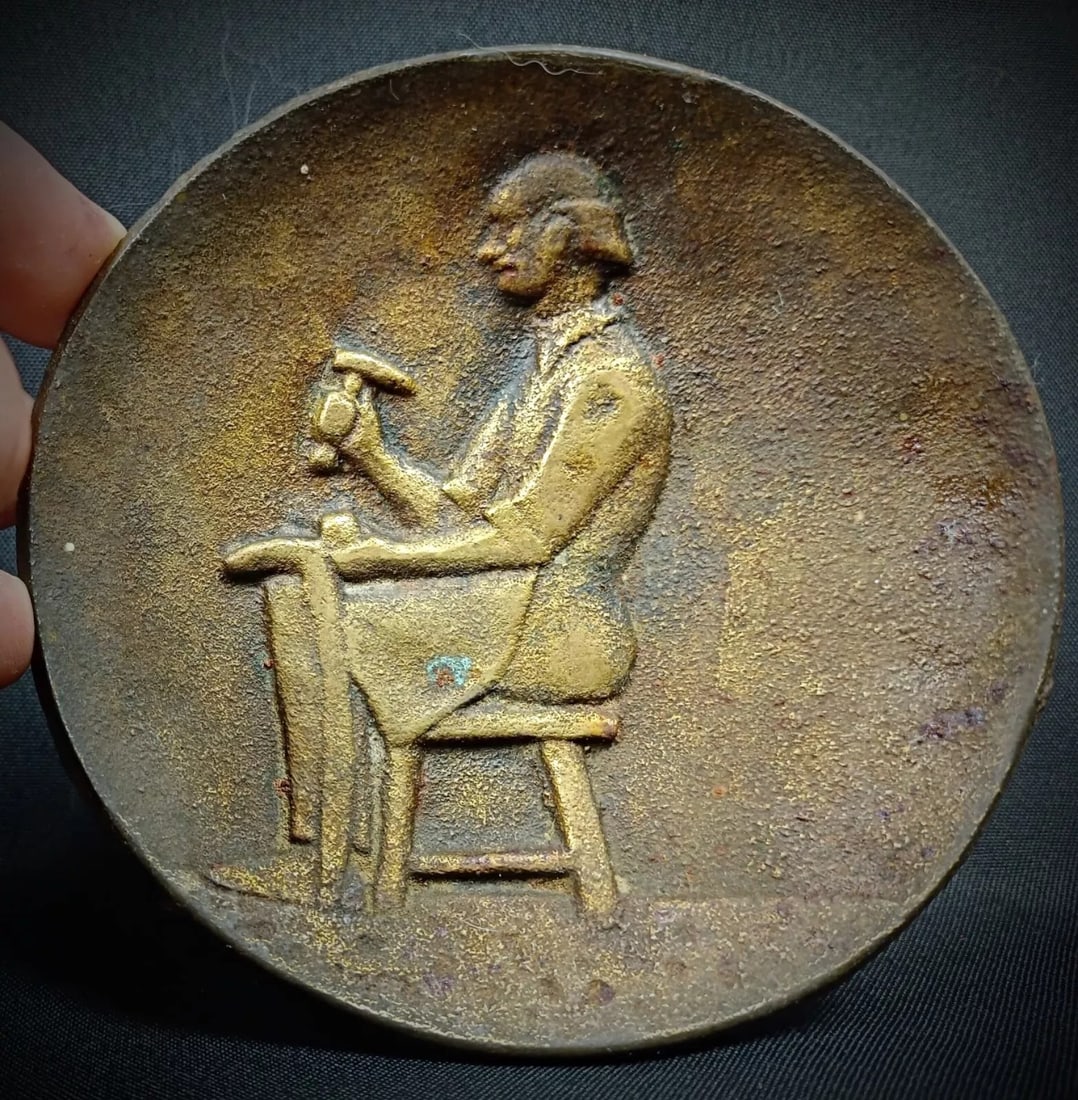 Vintage 20th Century Bronze Trinket Dish Signed "Clenget" - 5