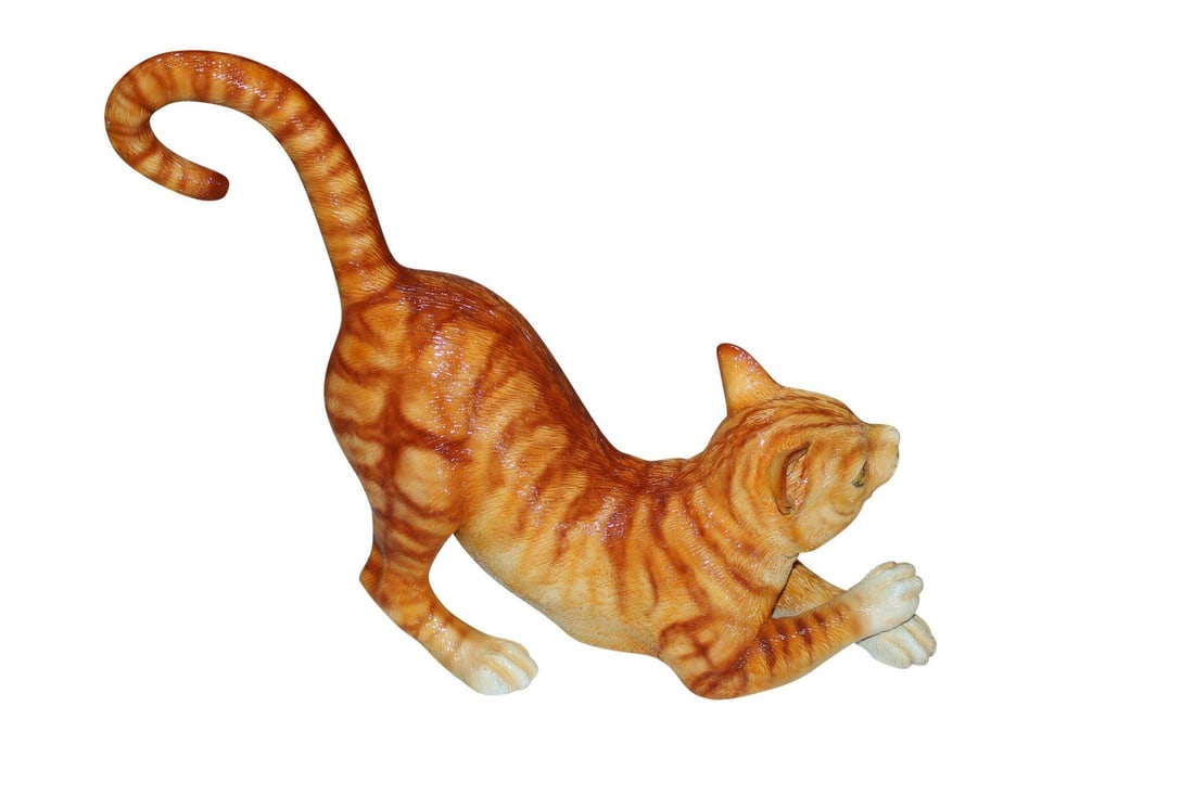 Cat - small Bronze Statue - Size: 16"L x 6"W x 14"H. (1 of 11)